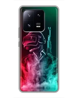 Чохол для Xiaomi 13 Pro з картинкою «PUBG — вогняний воїн»