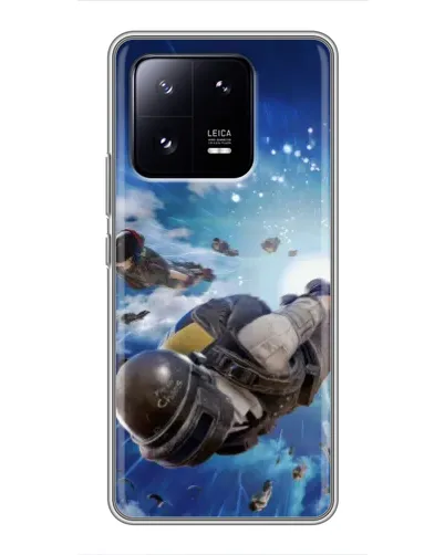Чохол для Xiaomi 13 Pro з картинкою «Десант PUBG — стрибок»