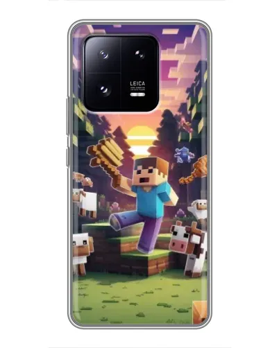 Чехол для Xiaomi 13 Pro с картинкой «Стив на ферме»