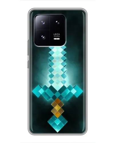 Чехол для Xiaomi 13 Pro с картинкой «Алмазный меч неон»