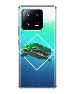 Чохол для Xiaomi 13 Pro з картинкою «Черепаха Minecraft»
