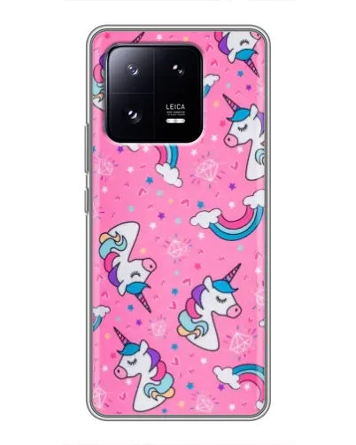 Чехол для Xiaomi 13 Pro с картинкой «Unicorn паттерн розовый» Чехол для Xiaomi 13 Pro с картинкой «Unicorn паттерн розовый»