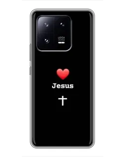 Чехол для Xiaomi 13 Pro с картинкой «Сердце - Jesus»