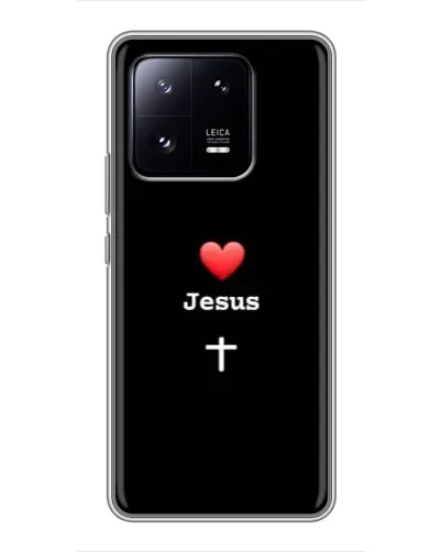Чехол для Xiaomi 13 Pro с картинкой «Сердце - Jesus»
