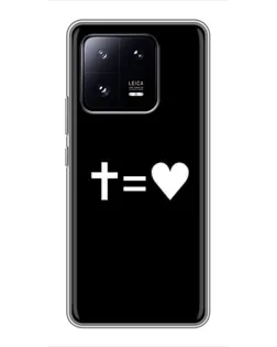 Чехол для Xiaomi 13 Pro с картинкой «Крест и Сердце»