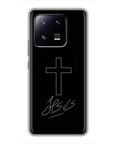 Чехол для Xiaomi 13 Pro с картинкой «Графический крест Jesus» Чехол для Xiaomi 13 Pro с картинкой «Графический крест Jesus»