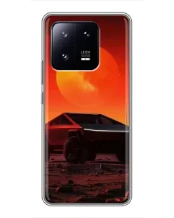 Чехол для Xiaomi 13 Pro с картинкой «Cybertruck на Марсе»