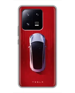 Чехол для Xiaomi 13 Pro с картинкой «Tesla Top View»