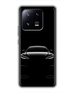 Чехол для Xiaomi 13 Pro с картинкой «Силуэт Tesla Night»
