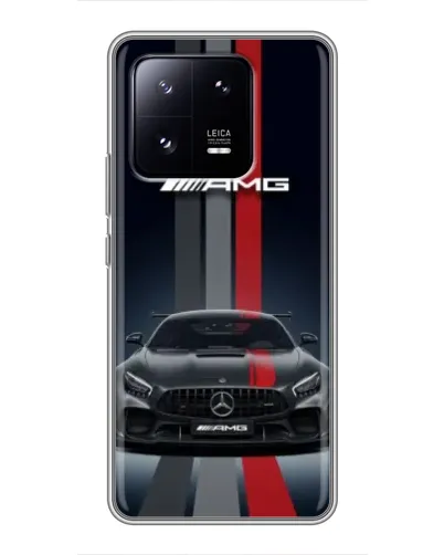 Чехол для Xiaomi 13 Pro с картинкой «Mercedes — белый карбон»
