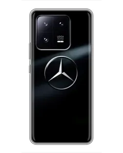 Чехол для Xiaomi 13 Pro с картинкой «Mercedes на металле» Чехол для Xiaomi 13 Pro с картинкой «Mercedes на металле»