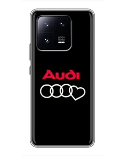 Чехол для Xiaomi 13 Pro с картинкой «Логотип Audi Heart»