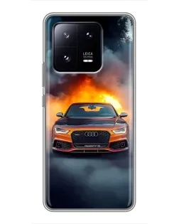 Чехол для Xiaomi 13 Pro с картинкой «Audi в огненном дыму» Чехол для Xiaomi 13 Pro с картинкой «Audi в огненном дыму»