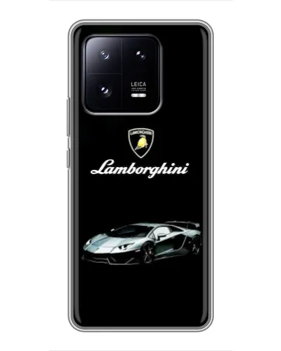 Чехол для Xiaomi 13 Pro с картинкой «Логотип Lamborghini классика»