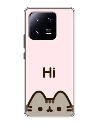 Чехол для Xiaomi 13 Pro с картинкой «Пушин говорит Hi»