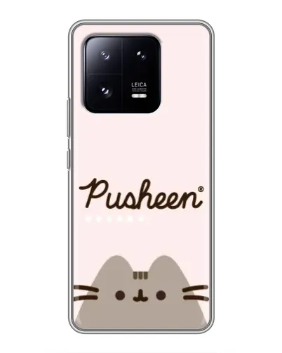 Чехол для Xiaomi 13 Pro с картинкой «Pusheen логотип»