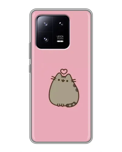 Чехол для Xiaomi 13 Pro с картинкой «Pusheen сердце»