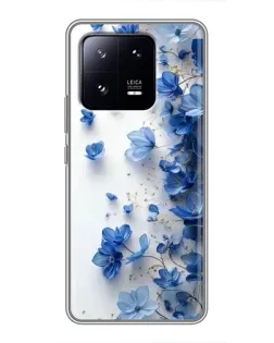 Чехол для Xiaomi 13 Pro с картинкой «Голубой цветочный каскад»