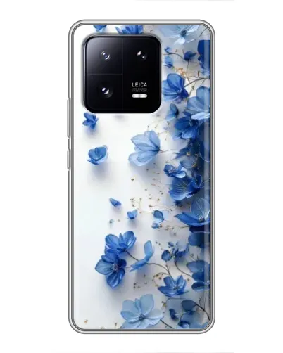 Чехол для Xiaomi 13 Pro с картинкой «Голубой цветочный каскад»