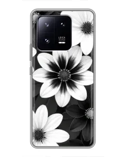 Чехол для Xiaomi 13 Pro с картинкой «Монохромные астры»