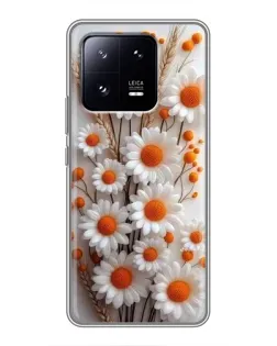 Чехол для Xiaomi 13 Pro с картинкой «Белые сухоцветы»