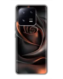 Чехол для Xiaomi 13 Pro с картинкой «Шелковая черная роза»
