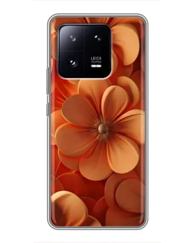 Чехол для Xiaomi 13 Pro с картинкой «Оранжевый макро цветок»