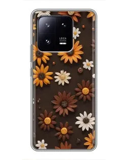 Чехол для Xiaomi 13 Pro с картинкой «Узор из маленьких подсолнухов»