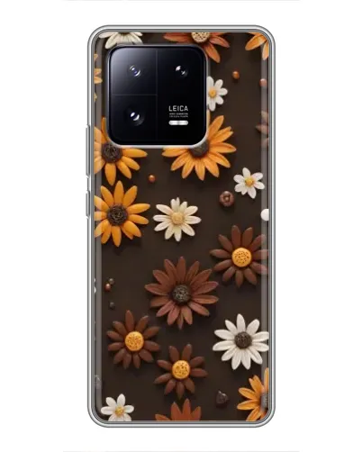 Чехол для Xiaomi 13 Pro с картинкой «Узор из маленьких подсолнухов»