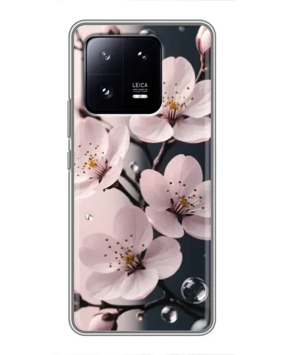 Чехол для Xiaomi 13 Pro с картинкой «Нежная сакура и капли» Чехол для Xiaomi 13 Pro с картинкой «Нежная сакура и капли»