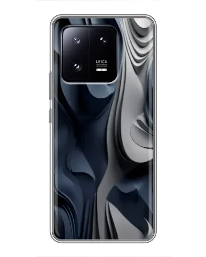 Чехол для Xiaomi 13 Pro с картинкой «Объемные синие складки»