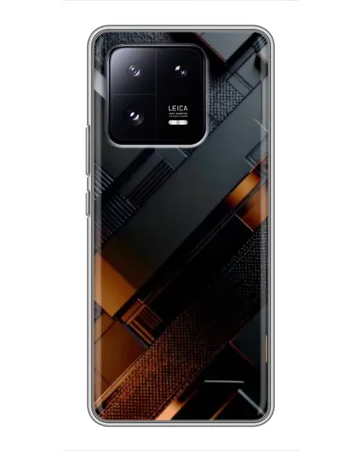 Чехол для Xiaomi 13 Pro с картинкой «Черные геометрические блоки»