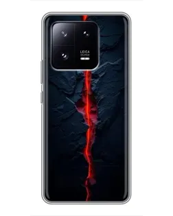 Чехол для Xiaomi 13 Pro с картинкой «Kрасная лавовая трещина»