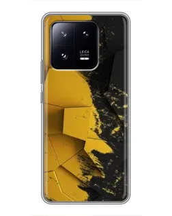 Чехол для Xiaomi 13 Pro с картинкой «Золотые осколки геометрии»