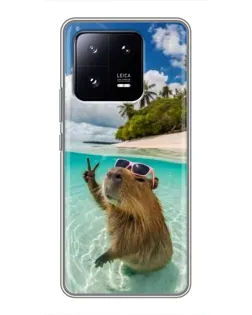Чохол для Xiaomi 13 Pro з картинкою «Капібара на морі»