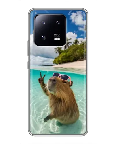 Чохол для Xiaomi 13 Pro з картинкою «Капібара на морі»