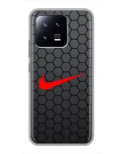 Чохол для Xiaomi 13 з картинкою «Nike — карбонова сітка» Чохол для Xiaomi 13 з картинкою «Nike — карбонова сітка»