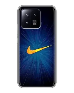 Чохол для Xiaomi 13 з картинкою «Синій пульс Nike» Чохол для Xiaomi 13 з картинкою «Синій пульс Nike»
