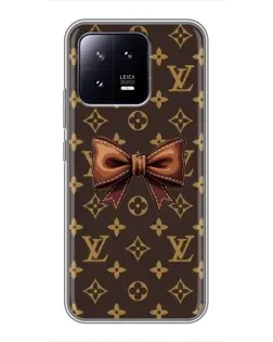 Чехол для Xiaomi 13 с картинкой «LV с бантом»