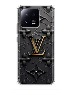 Чехол для Xiaomi 13 с картинкой «Кожаная текстура LV»