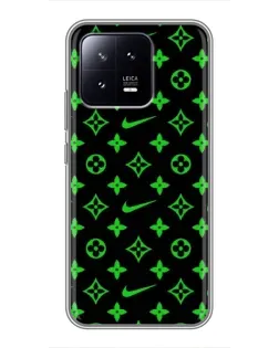 Чехол для Xiaomi 13 с картинкой «Неоновый принт LV»