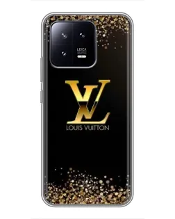 Чехол для Xiaomi 13 с картинкой «LV — золотые искры»