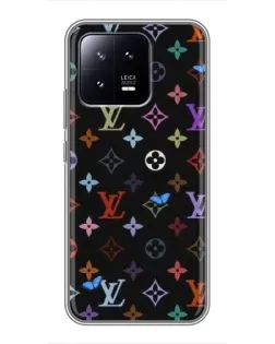 Чехол для Xiaomi 13 с картинкой «Цветная монограмма LV»