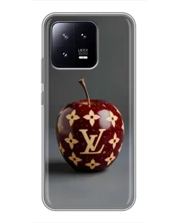 Чехол для Xiaomi 13 с картинкой «Красное яблоко LV»