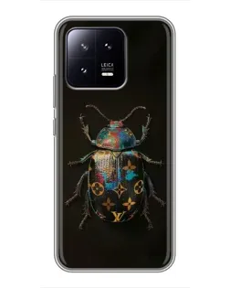 Чехол для Xiaomi 13 с картинкой «LV — мраморный принт»