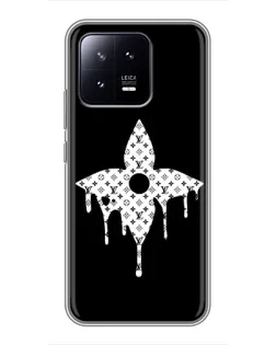 Чехол для Xiaomi 13 с картинкой «Цветочная монограмма»