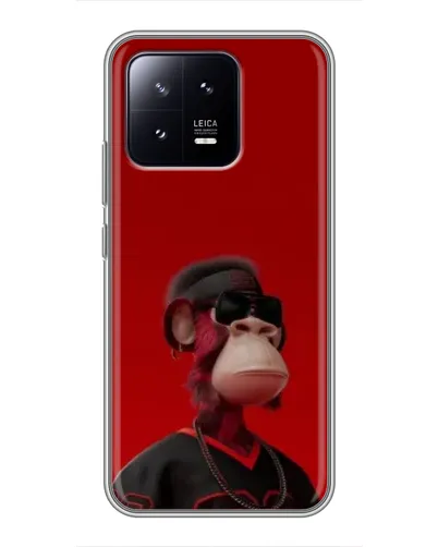 Чохол для Xiaomi 13 з картинкою «Bored Ape в червоному» Чохол для Xiaomi 13 з картинкою «Bored Ape в червоному»
