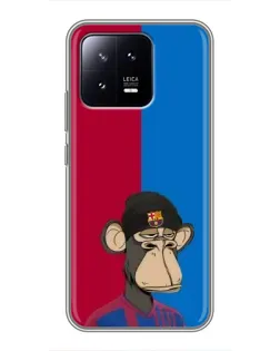Чохол для Xiaomi 13 з картинкою «Bored Ape — фанат Барси»
