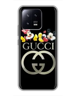 Чехол для Xiaomi 13 с картинкой «Gucci — герои Disney»