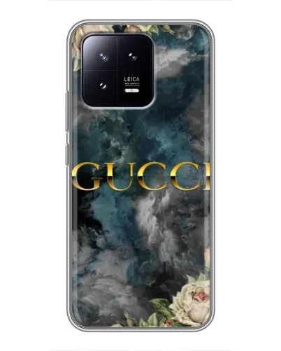 Чехол для Xiaomi 13 с картинкой «Абстрактные цветы Gucci» Чехол для Xiaomi 13 с картинкой «Абстрактные цветы Gucci»